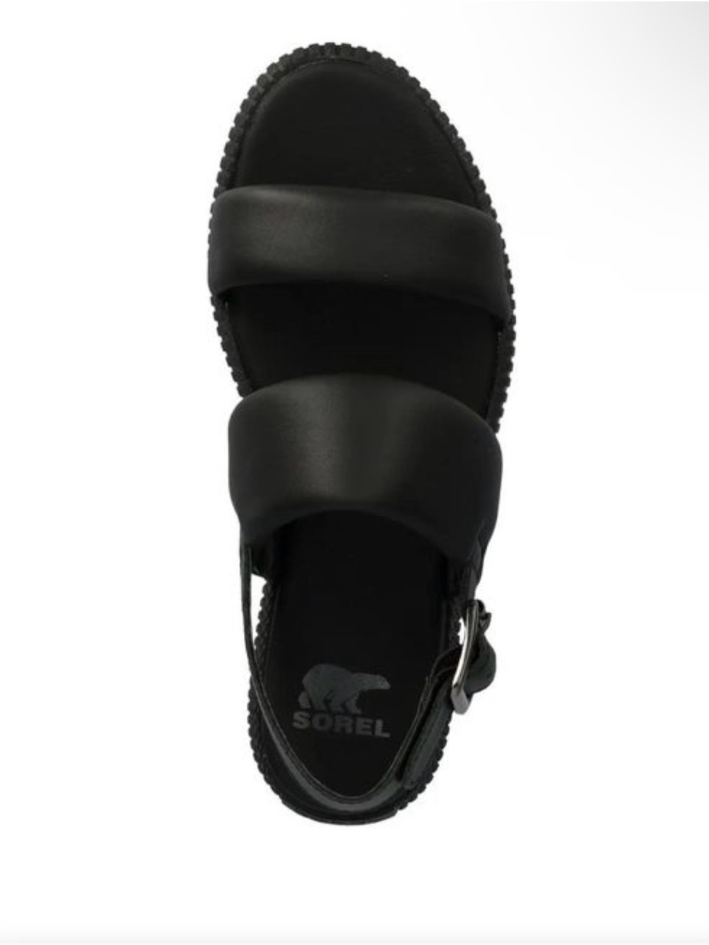 Sorel ONA Streetworks Go-To Flat  Black Cushion Sandal